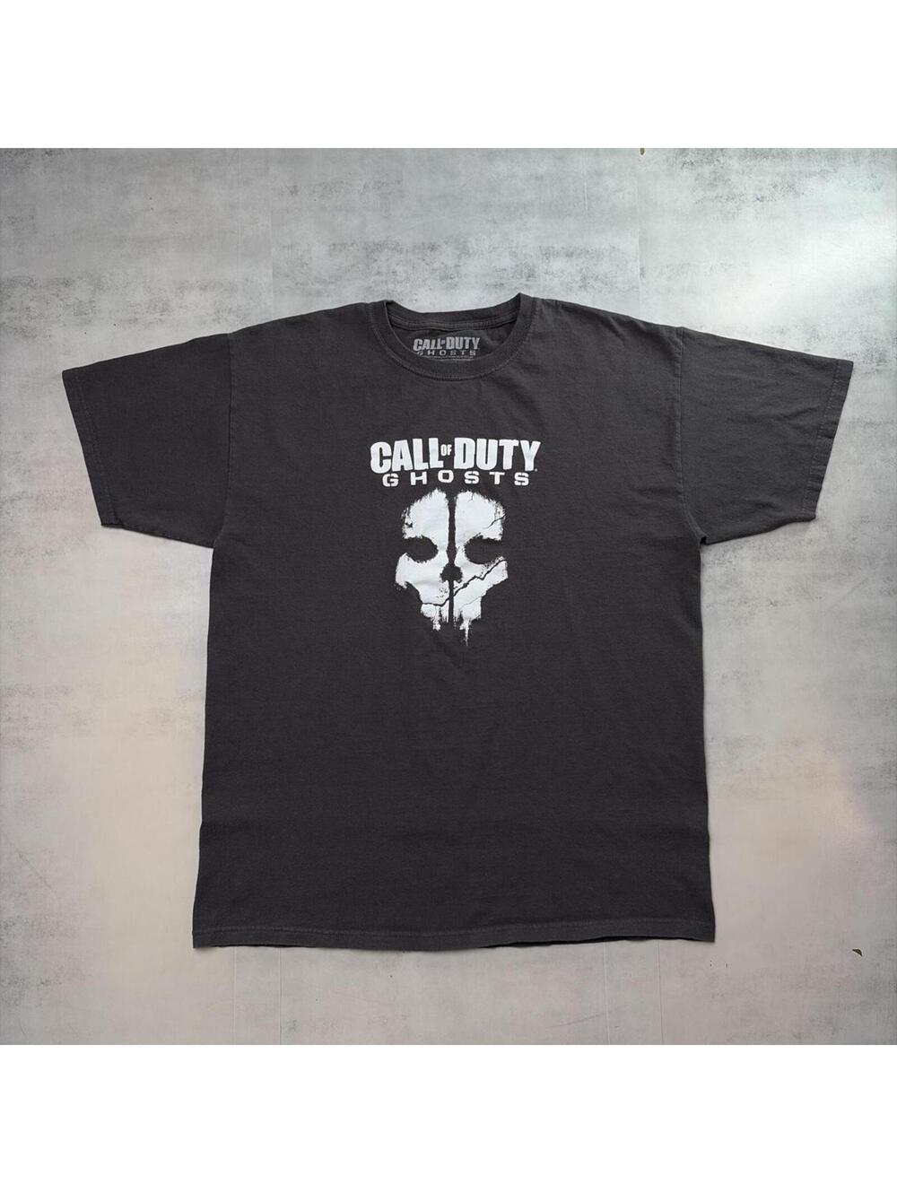 Y2K Grey Call Of Duty Ghosts Videogame Promo T-Shirt